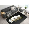 thumbnail image 1 of Floral Rug, Custom Rug, Orchid Rug, Custom Rug, Botanical Rug, Stair Rug, Orchid Rug, Bridesmaid Gift Rug, Area Rug, Black and White Rug, 5.9'x9.2' - 180x280 cm, 1 of 8