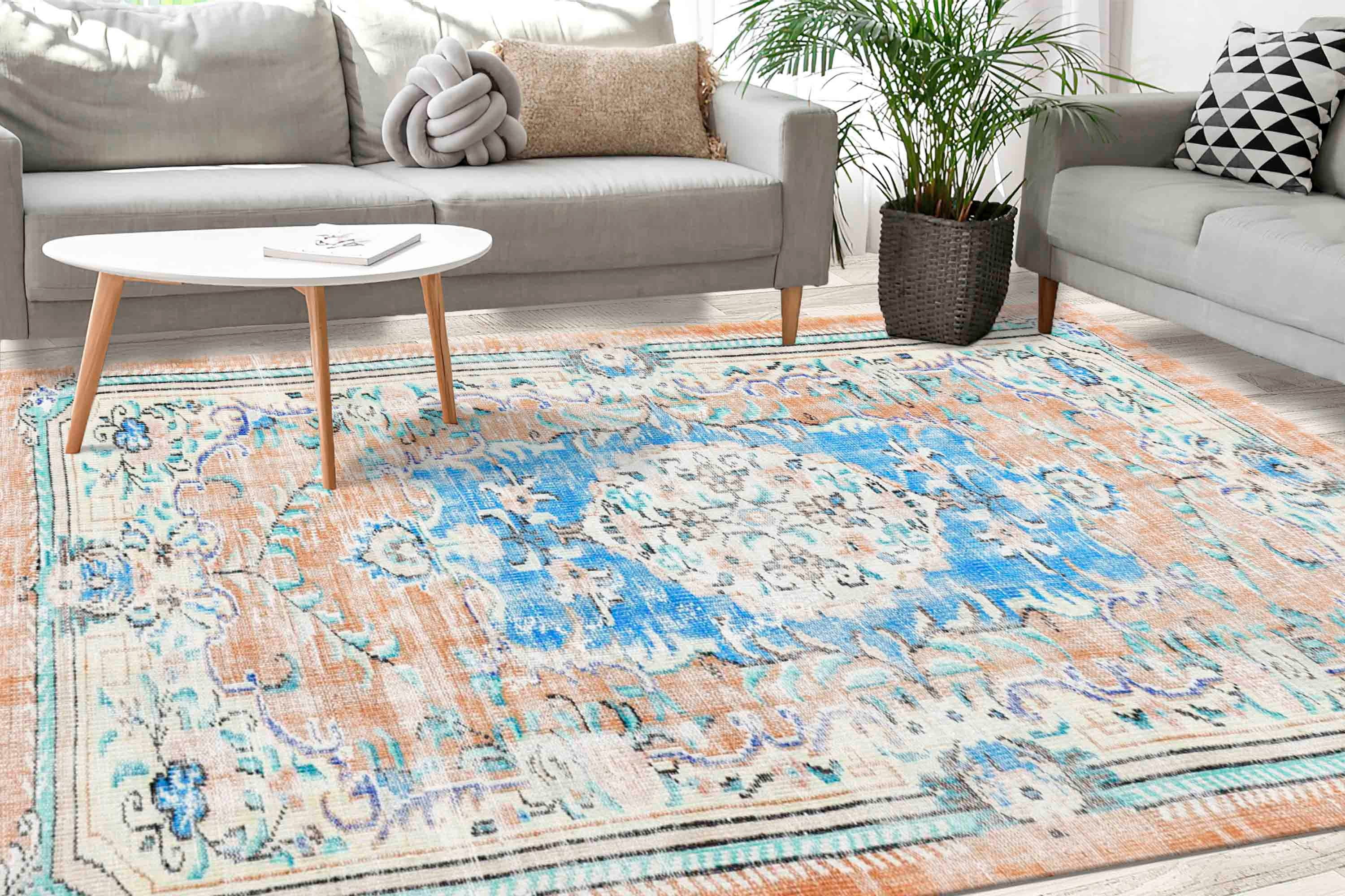 Floral Rug, Gift Rugs, Bathroom Rugs, Floor Rugs, Blue Rugs, Moroccan ...