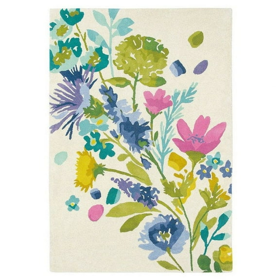 Floral Rug Handmade 100% Woolen Area Rugs, Rug for Living Room, Bedroom, Office, Kids, Hallway, Balcony, Gallery & Custom Sizes