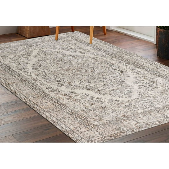 Floral Rug, Salon Rugs, Large Rug, Antique Style Rug, Saloon Rugs, Bridesmaid Gift Rug, Home Decor Rug, Chenille Printed Stye Rugs, Non Slip Rug, 2'x3' - 60x90 cm