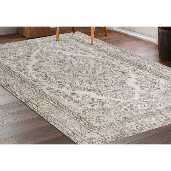 Floral Rug, Salon Rugs, Large Rug, Antique Style Rug, Saloon Rugs, Bridesmaid Gift Rug, Home Decor Rug, Chenille Printed Stye Rugs, Non Slip Rug, 2.6'x9.2' - 80x280 cm