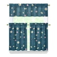 thumbnail image 1 of Floral Rustic Curtains 36 Inch Short - 3 Panel Boho Farmhouse Set with Vintage Botanical Design, Rod Pocket Window Treatment for Country Kitchen, 1 of 6