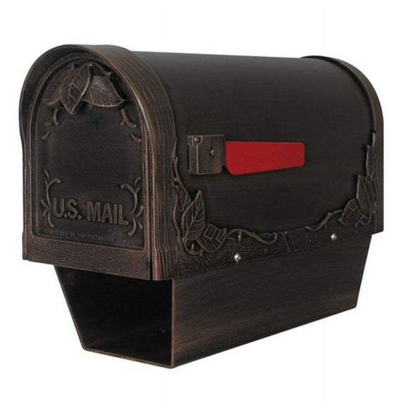 Floral SCF-2003-CP Floral Curbside Mailbox with Paper Tube-Copper