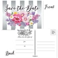thumbnail image 1 of Floral Save The Date Postcards - Set of 40 Postcards, 1 of 4