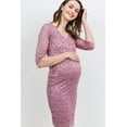 thumbnail image 1 of Floral Scallop Lace V-Neck Maternity Dress, 1 of 3