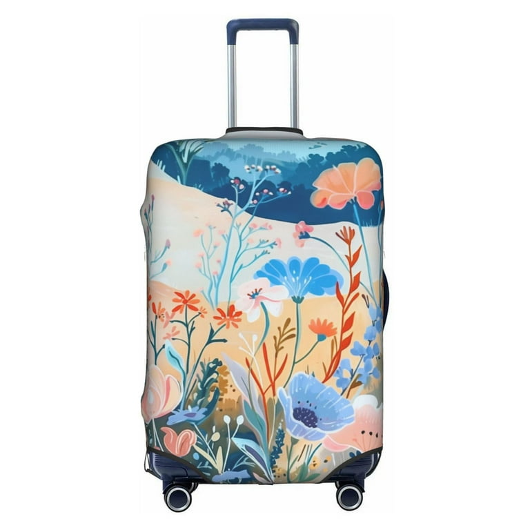 Floral Scene with Colorful Flowers and Scenic Fashion Suitcase Walmart