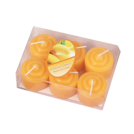 Floral Scent Votive Candles 6pcs Valentine's Day And Holiday Birthday Decorationfor The Home Votive Candles 1.4Inch Diameter Wax Candles For Christmas Valentine's Day Wedding Party Tall Taper Candle