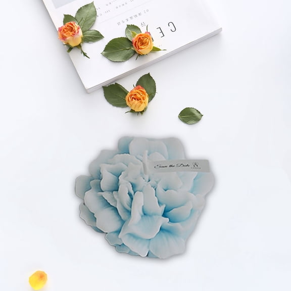 Floral Scented Candle Verdsylv Carnation Scented Candle - Realistic Floral Design Aromatherapy Candle, Perfect Teacher's Day Gift, Soy Wax & Relaxation Home Decor, Handmade Fragrance Gift, Blue