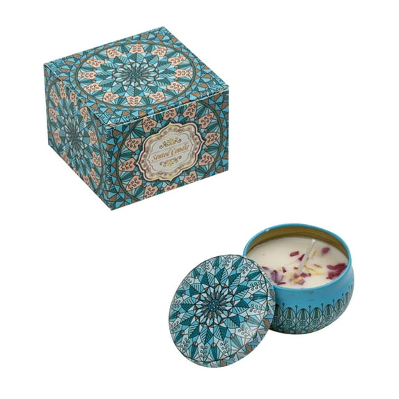 Floral Scented Candles for Home Use with Soy Wax in Tin Cans for Removing Odors, Smoke-free Scented Candles, Gardenia Scent