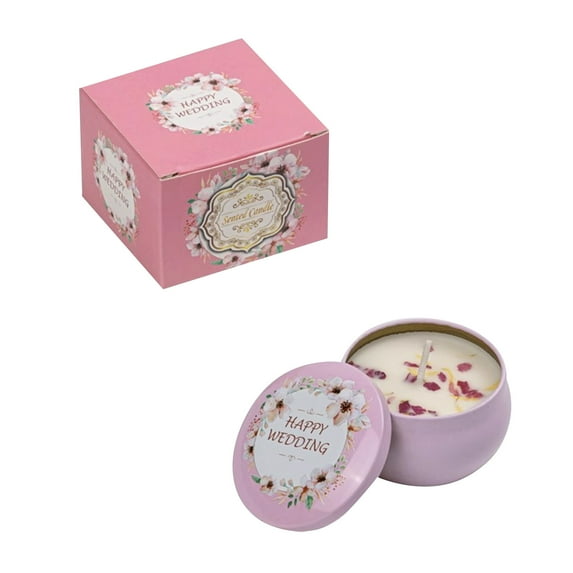 Floral Scented Candles for Home Use with Soy Wax in Tin Cans for Removing Odors, Smoke-free Scented Candles, Jasmine Scent