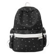 thumbnail image 1 of Floral School Backpack, Cute Aesthetic Backpack with Zippered Side Pocket, Waterproof Bookbag for Middle School College, Black, 1 of 6