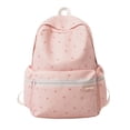 thumbnail image 1 of Floral School Backpack, Cute Aesthetic Backpack with Zippered Side Pocket, Waterproof Bookbag for Middle School College, Pink, 1 of 6
