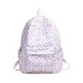 thumbnail image 1 of Aesthetic Floral School Backpack, Water Proof Backpack, Spacious Bookbag for Shopping Work College, Purple, 1 of 9