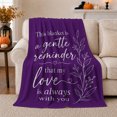 thumbnail image 1 of Floral Script Sentiment Purple Love Comfort, Cozy Friendship Quote Scene, Warm Flannel Blanket for Living Room and Reading Nook, Art Lovers Appreciation Gift, Artistic Home Decor, 1 of 9