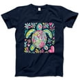 thumbnail image 1 of Floral Sea Turtle T-Shirt – Colorful Watercolor Turtle Graphic Tee, Cute Beach Vacation Summer Shirt for Women, Nature and Ocean Lover Gift, 1 of 7