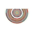 thumbnail image 1 of Floral Semi-Circle Door Mat - Non-Slip Absorbent Floor Mat for Entrance, Bathroom & Kitchen, Washable Dirt-Resistant Rug with Vintage Flower Print, 1 of 4