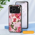 thumbnail image 1 of Floral Series Phone Case for Apple iPhone 17 Pro Max 6.9", with Glitter Ring Holder Stand Stylish Cute Cover for Women Girls, 1 of 7