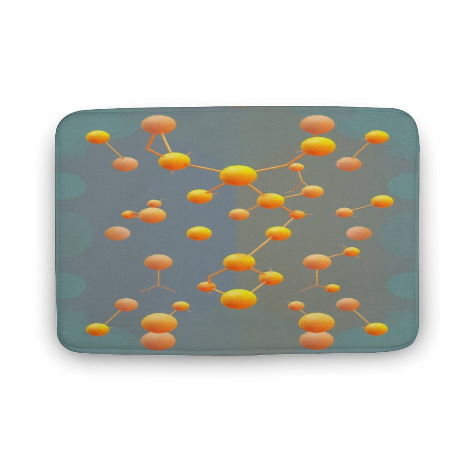 Floral Serotonin And Dopamine Moleculs Pattern Decorative Anti-slip ...