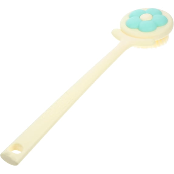 Floral-Shaped Soft Bristle Bath Brush with Long Handle, Exfoliating ...