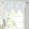 thumbnail image 1 of Floral Sheer Lace Window Curtain, ZzCityTK Elegant Scalloped Edges Rod Pocket Top, Polyester Shade with Valance for Living Room Bedroom Easy Hanging, White, 1 of 4