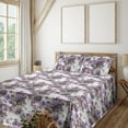 thumbnail image 1 of Floral Sheet Set, Vintage Themed Pattern of Blossoming Nostalgic Meadow Bouquets, Fitted & Flat Sheet with Pillowcase Bedding Accent 4 Pcs Set, Queen, Rose Lavender and Sage Green, by Ambesonne, 1 of 5