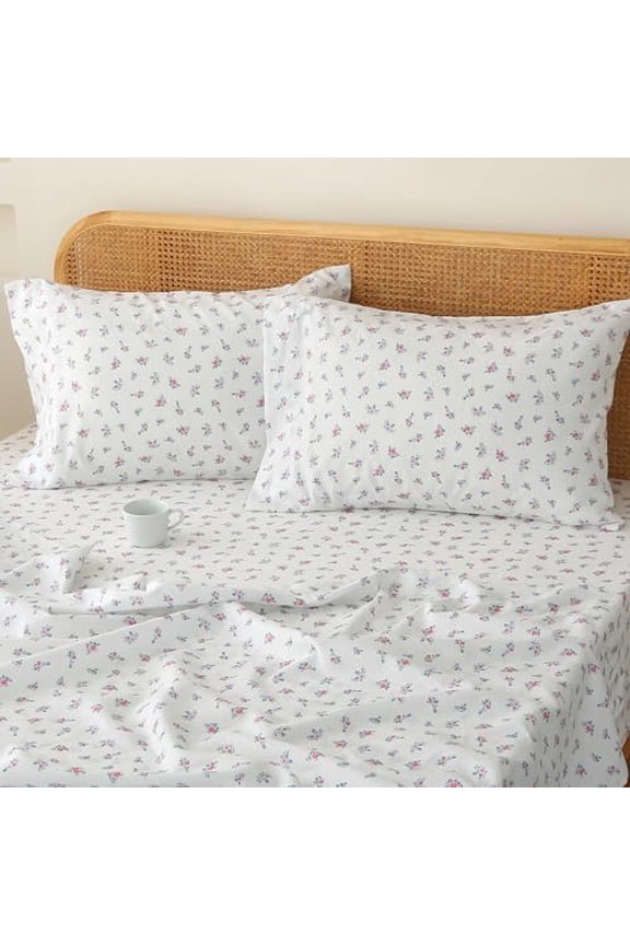 Floral Sheets Queen Size, Patterned Soft Breathable Deep Pocket