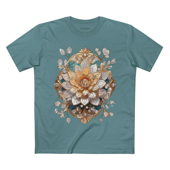 Floral Shirt, Shirt with Flower, Tee Shirt with Antique Flower