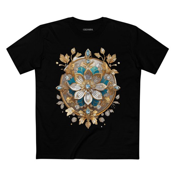 Floral Shirt, Shirt with Flower, Tee Shirt with Antique Flower