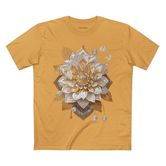 Floral Graphic T-Shirt Unisex 100 Cotton Art Design with Antique Flowers Tee 8