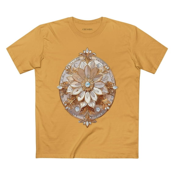 Floral Shirt, Shirt with Flower, Tee Shirt with Antique Flower