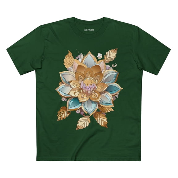 Floral Shirt, Shirt with Flower, Tee Shirt with Antique Flower