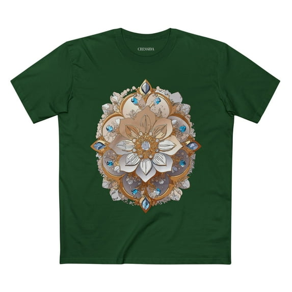Floral Shirt, Shirt with Flower, Tee Shirt with Antique Flower