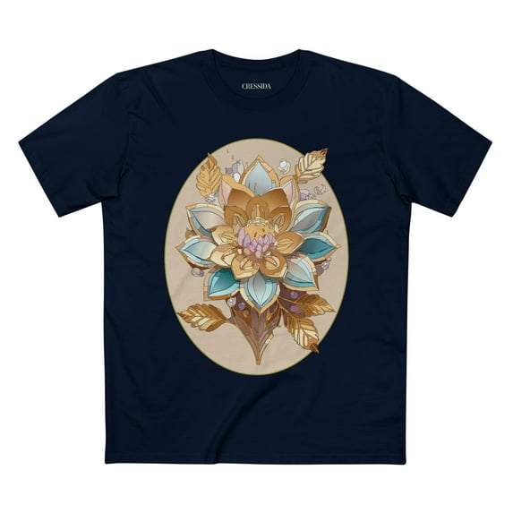 Floral Shirt, Shirt with Flower, Tee Shirt with Antique Flower