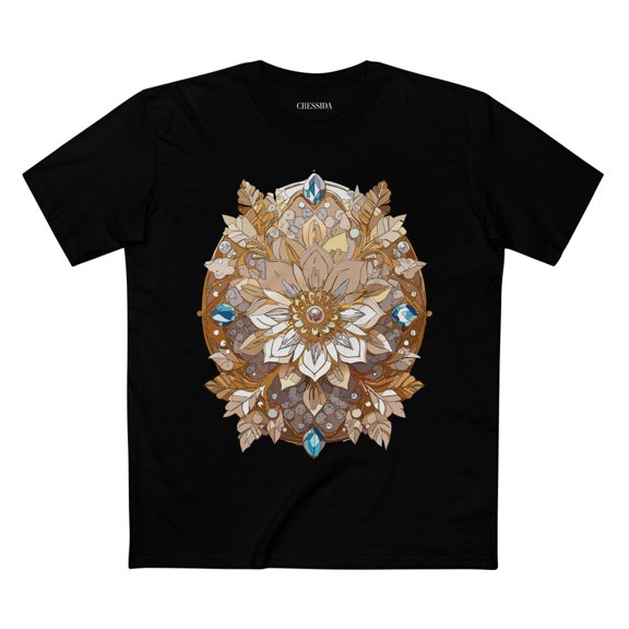 Floral Shirt, Shirt with Flower, Tee Shirt with Antique Flower