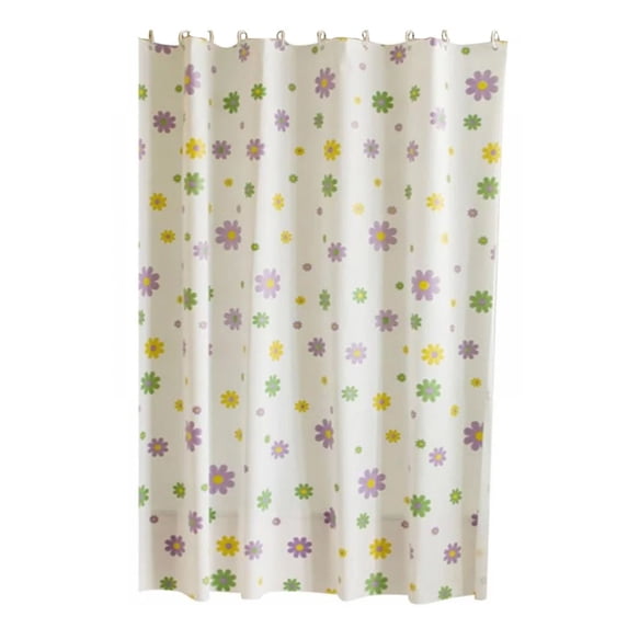 Floral Shower Curtain, 78.74X70.86 inch Waterproof Plastic Bathroom Partition Curtain, Colorful Flower Pattern Bath Screen, Bathtub Water Splash Barrier, Household Bathroom Decor Accessory,