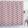 thumbnail image 1 of Floral Shower Curtain, Abstract Flower Petals and Leaves Repeated on Vertical Lines with Symmetrical Order, Fabric Bathroom Set with Hooks, 69W X 70L Inches, Multicolor, by Ambesonne, 1 of 3