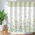thumbnail image 1 of Floral Shower Curtain for Bathroom Flower Shower Curtain Butterfly Shower Curtain Wildflower Shower Curtain Set with Hooks Watercolor Colorful Pretty Shower Curtain, 72" W x 72" H, 1 of 1