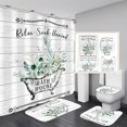 thumbnail image 1 of Floral Shower Curtain for Bathroom Spring Flower Watercolor Shower Curtain Sets Decorative Polyester Waterproof Fabric Shower Curtain Set Bathtub Hotel Decor with 12 Hooks 72x72 Inch, 1 of 7
