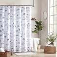 thumbnail image 1 of Floral Shower Curtain Botanical Print Fabric Shower Curtain with 12 Hooks, Waterproof Watercolor Vintage Farmhouse Bathroom Decor, 70.8" x 70.8", 1 of 8
