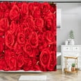 thumbnail image 1 of Floral Shower Curtain Colorful Pink Nature Flower Waterproof Bathroom Curtain for Bathtub Decoration with 180x200cm, 1 of 5