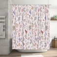 thumbnail image 1 of Floral Shower Curtain Cute Boho Shower Curtains for Bathroom Ivory White Waterproof Polyester Fabric Shower Curtain 72x72 Inch, 1 of 5