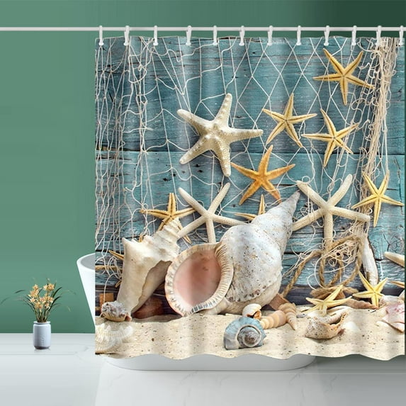 Floral Shower Curtain, Fabric Shower Curtain White Shower Curtain - 72" W x 72" L with 12 Hooks for Home Hotels Machine Washable Shower Bath Curtain, Waterproof Shower Curtain Lining