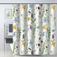 thumbnail image 1 of Floral Shower Curtain Flower Shower Curtain Plant Shower Curtain with Hooks Botanical Shower Curtains for Bathroom 72" x 72", 1 of 7