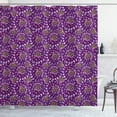 thumbnail image 1 of Floral Shower Curtain, Vintage Design Influenced Blooming Petals Exotic Hawaiian Botanical Illustration, Fabric Bathroom Set with Hooks, 69W X 70L Inches, Multicolor, by Ambesonne, 1 of 3