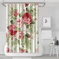 thumbnail image 1 of Floral Shower Curtain Watercolor Botanical Bathroom Decor Rustic Flower Design Fabric Bath Curtain for Tub Country Style Home Accessories with Hooks，36x72in, 1 of 5