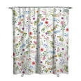thumbnail image 1 of Floral Shower Curtain Watercolor Botanical Bathroom Decor Rustic Flower Design Fabric Bath Curtain for Tub Country Style Home Accessories with Hooks，72x84in(180*210cm), 1 of 5