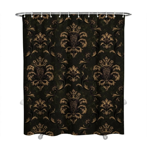 Floral Shower Curtain Watercolor Botanical Bathroom Decor Rustic Flower Design Fabric Bath Curtain for Tub Country Style Home Accessories with Hooks，72x84in(180*210cm)