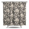 thumbnail image 1 of Floral Shower Curtain Watercolor Botanical Bathroom Decor Rustic Flower Design Fabric Bath Curtain for Tub Country Style Home Accessories with Hooks，84x72in(210x180cm), 1 of 5
