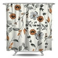 thumbnail image 1 of Floral Shower Curtain Watercolor Botanical Bathroom Decor Rustic Flower Design Fabric Bath Curtain for Tub Country Style Home Accessories with Hooks，84x72in(210x180cm), 1 of 5