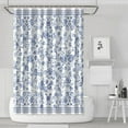 thumbnail image 1 of Floral Shower Curtain Watercolor Botanical Bathroom Decor Rustic Flower Design Fabric Bath Curtain for Tub Country Style Home Accessories with Hooks，84x72in, 1 of 5